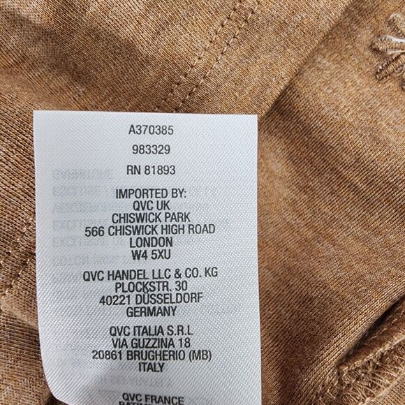 Isaac Mizrahi Live! Womens Top Medium Essentials Pima Cotton Turtleneck Brown - Picture 9 of 9